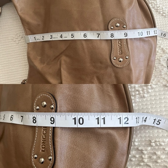 Longchamp Leather Hobo shoulder bag, NWT, tan color, "Lune" style like. Large - Picture 12 of 14